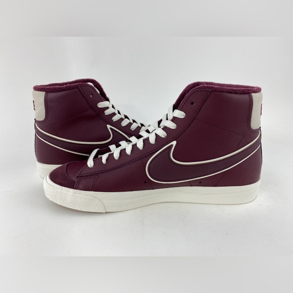 Nike Blazer Mid 77 Premium Night Maroon Men's Sneakers Shoes College DQ7672-600 - Picture 12 of 12